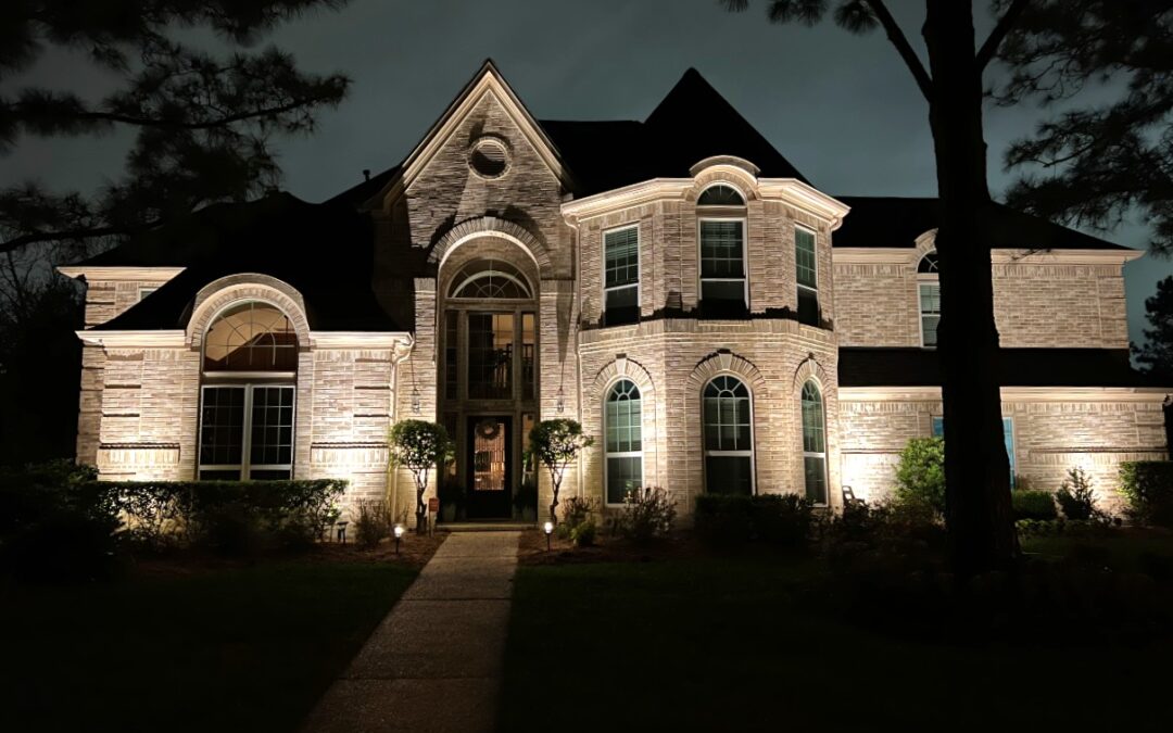 Bright Outdoor Lighting Illuminates House